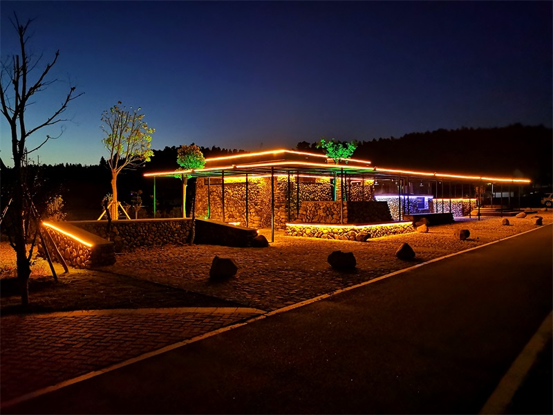 微光太能陽景觀燈帶夜景