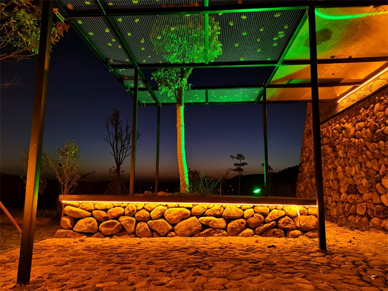 微光太能陽景觀燈帶夜景