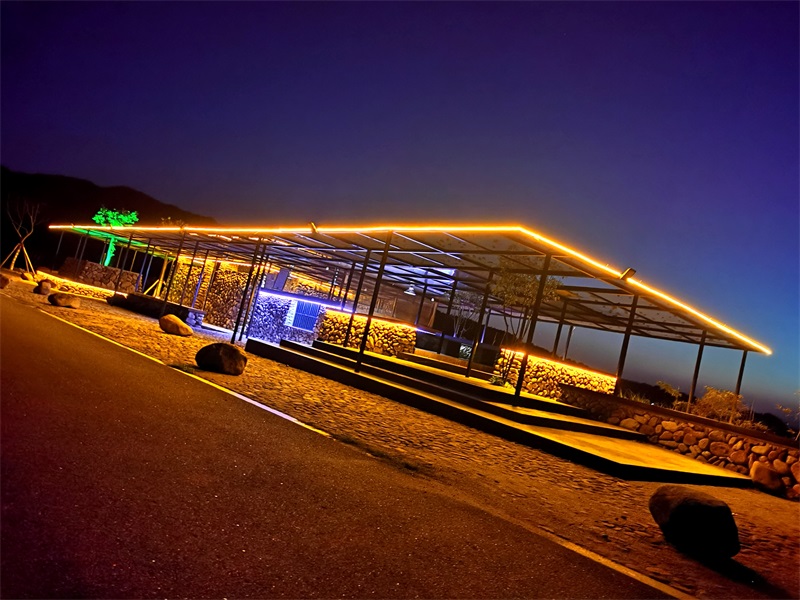 微光太能陽景觀燈帶夜景