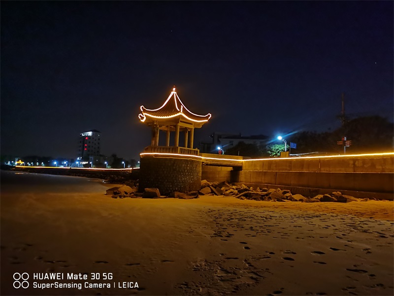 202太陽能無電亮化夜景涼亭景觀燈帶